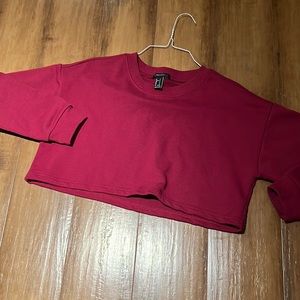 Red long-sleeved crop top from Forever 21!